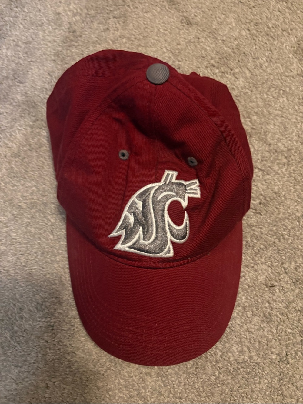 Maroon Baseball Cap with Embroidered Logo